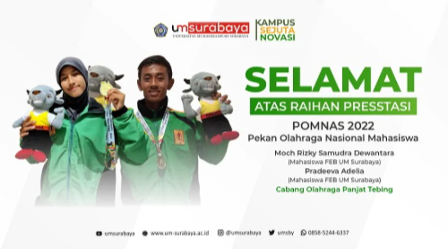 Gambar Berita 2 UM Surabaya Rock Climbing Athletes Win Gold in the XVII POMNAS Event