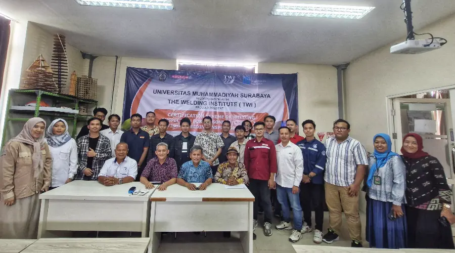 Gambar Berita Visual Welding Inspector jadi Implementasi Kerjasama Internasional UM Surabaya  dengan The Welding Institute